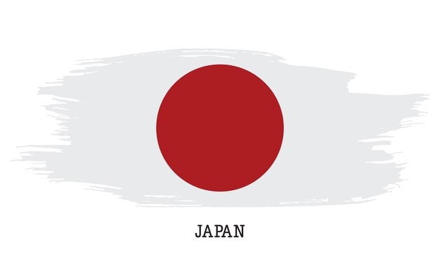 Japón bandera vector grunge trazo de pintura