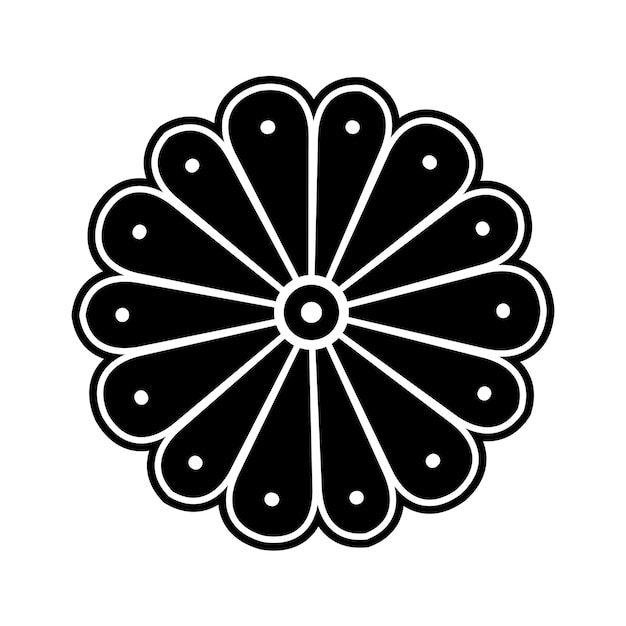 Japón estilo diseño flor signo símbolo imperial