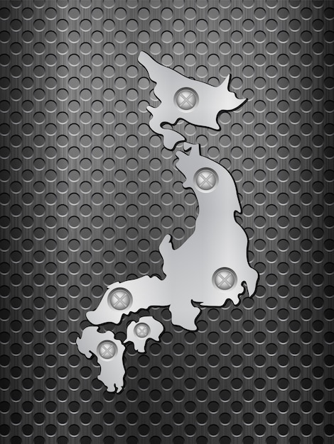 Japón metal mapa