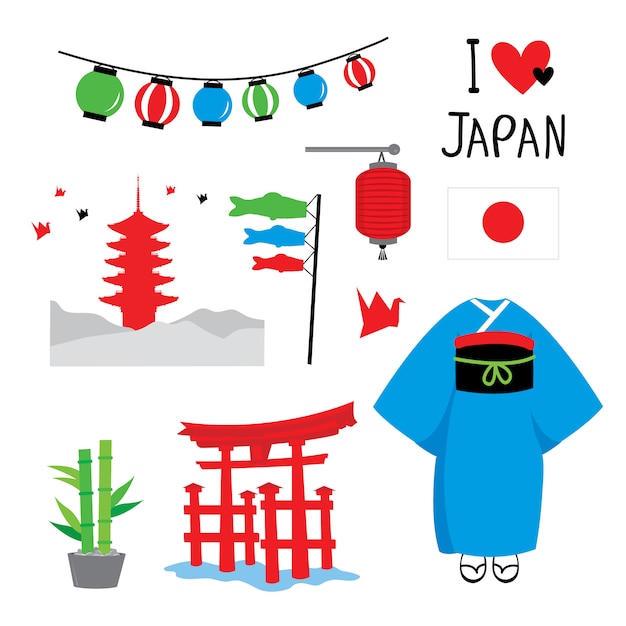 Japón tradición lugar viaje asia vector