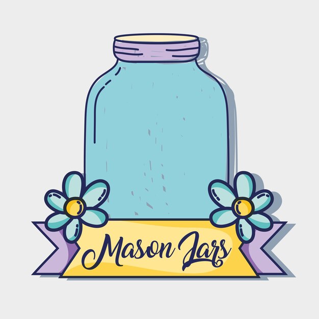 Jar estilo mason con conserva rústica