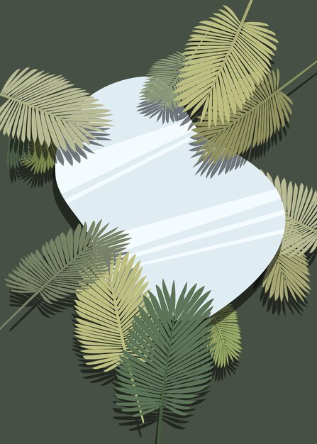 Vector jardín encantado tropical en estilo de diseño plano