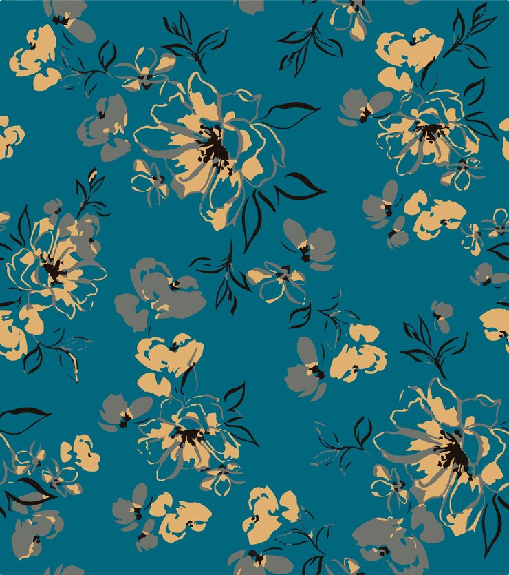 jardín floral florecimiento patrón de flores papel tapiz sin costuras diseño ilustración decoración ornamento
