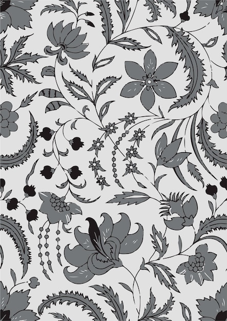 jardín floral florecimiento patrón de flores papel tapiz sin costuras diseño ilustración decoración ornamento