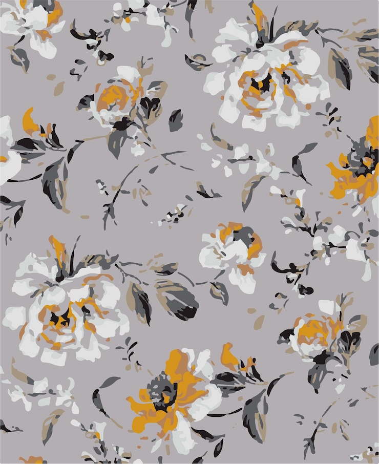 jardín floral florecimiento patrón de flores papel tapiz sin costuras diseño ilustración decoración ornamento