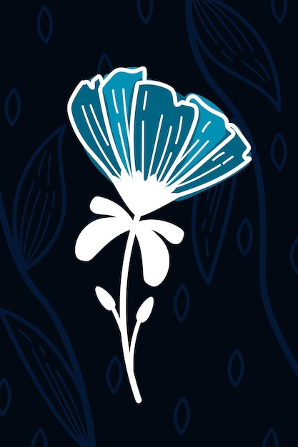 jardín de flores azules