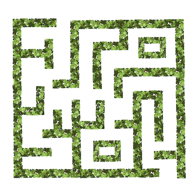 Jardín laberinto para los planes maestros Vista superior para el plan arquitectónico Ilustración vectorial