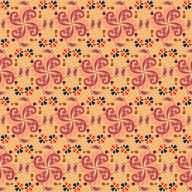 Jardín Naturaleza Patrones Sin Fisuras Fondo Floral Damasco Ornamento Aborigen