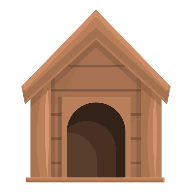 Jardín perro perrera icono dibujos animados vector madera cachorro casa lindo mascota hogar