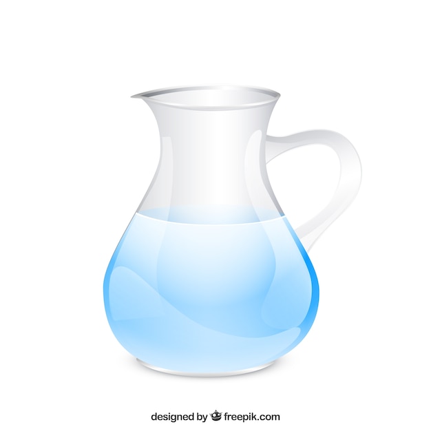 Concepto De Balance De Agua. Una Jarra Y Un Vaso De Agua. Ilustración  Vectorial En Un Estilo Plano Ilustración del Vector - Ilustración de  diario, plano: 269997227