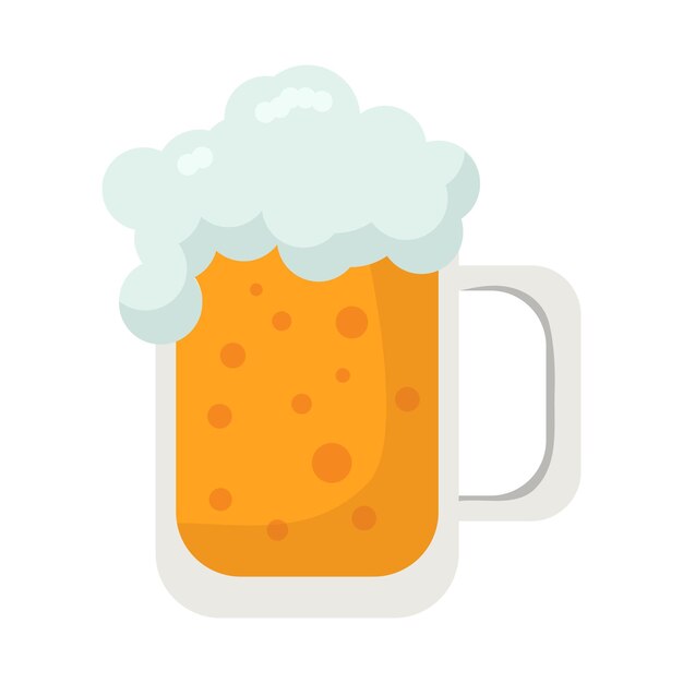 jarra de cerveza con espuma