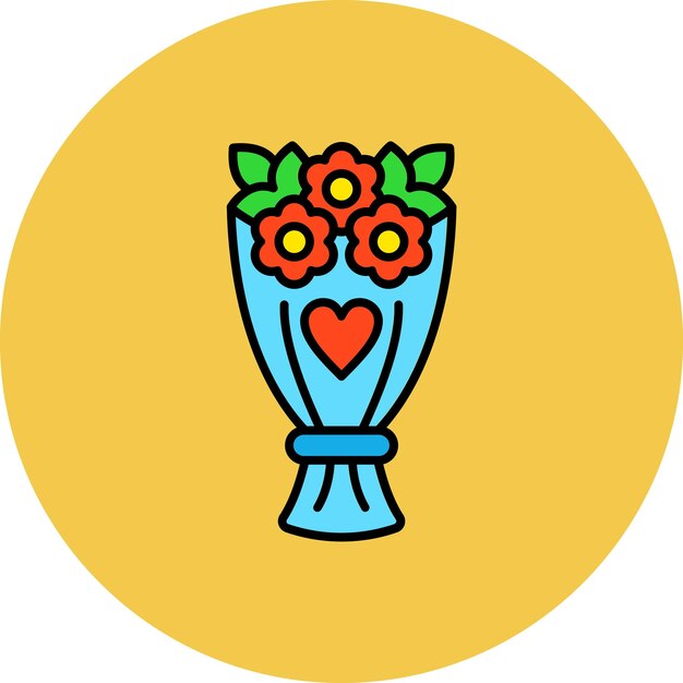 un jarrón con un corazón en él está en un círculo