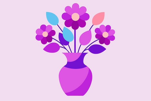 un jarrón con flores que tiene la palabra flores en él