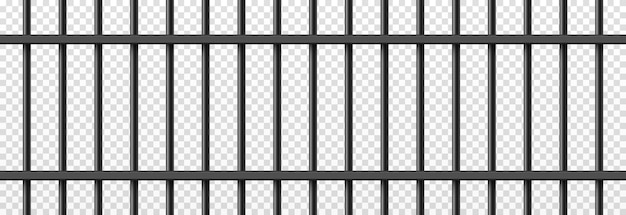 Jaula de prisión vectorial sobre fondo transparente aislado. valla de hierro png, barras de hierro png. prisión, crimen.
