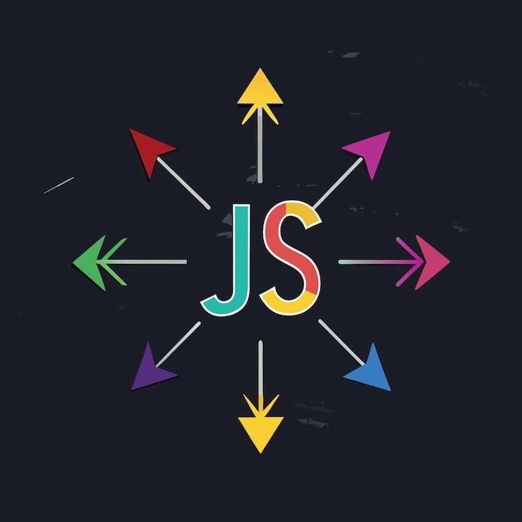 Vector javascript lenguaje de programación moderno para el desarrollo de software o concepto de aplicación js multi c