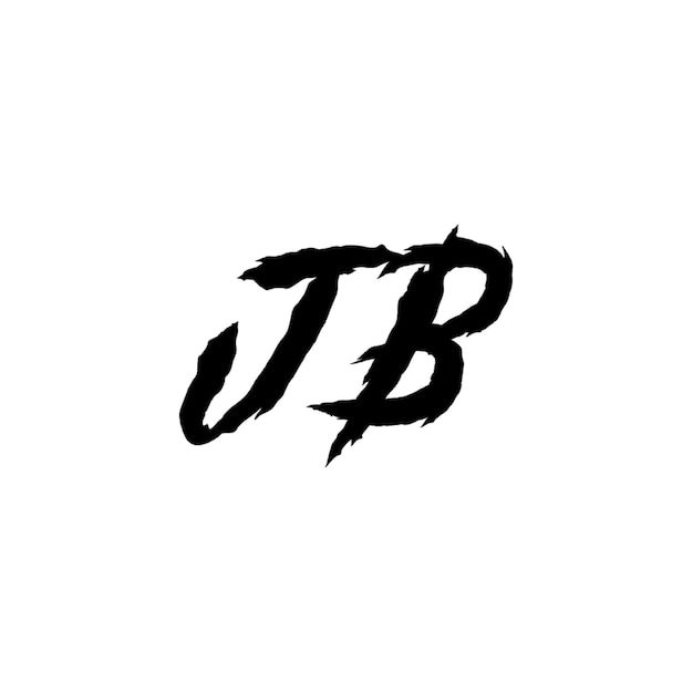 JB monograma diseño del logotipo letra texto nombre símbolo monocromo logotipo carácter alfabeto logotipo simple