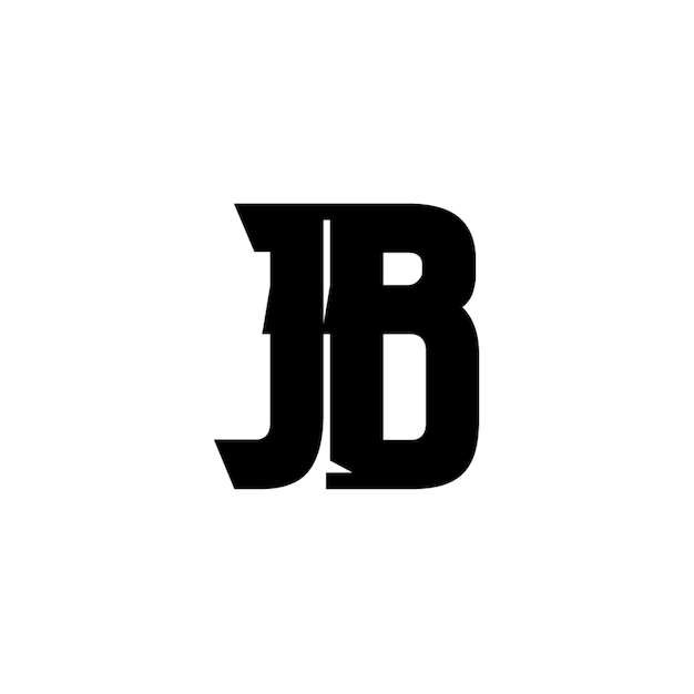 JB monograma diseño del logotipo letra texto nombre símbolo monocromo logotipo carácter alfabeto logotipo simple