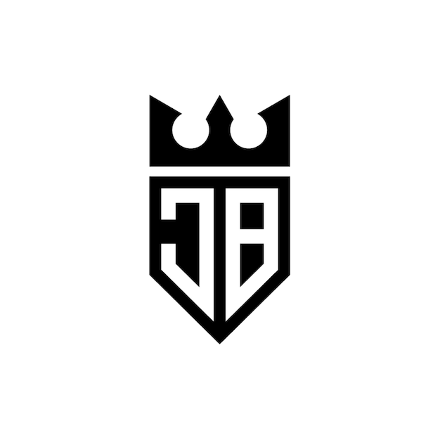 JB monograma diseño del logotipo letra texto nombre símbolo monocromo logotipo carácter alfabeto logotipo simple