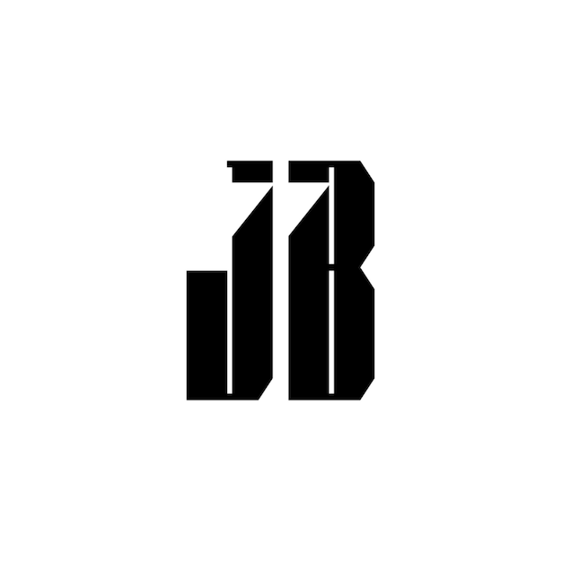 JB monograma diseño del logotipo letra texto nombre símbolo monocromo logotipo carácter alfabeto logotipo simple