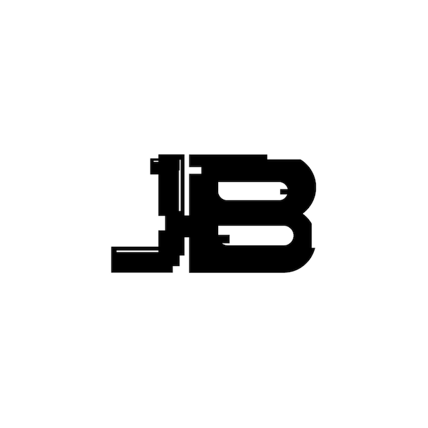 JB monograma diseño del logotipo letra texto nombre símbolo monocromo logotipo carácter alfabeto logotipo simple