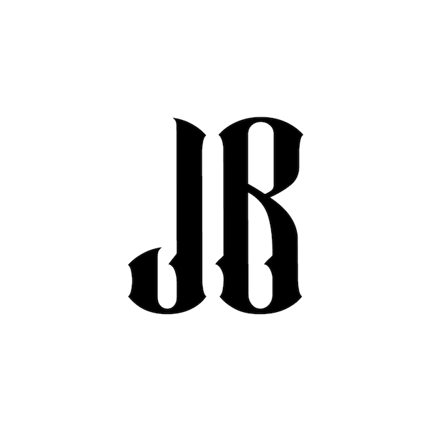 JB monograma diseño del logotipo letra texto nombre símbolo monocromo logotipo carácter alfabeto logotipo simple