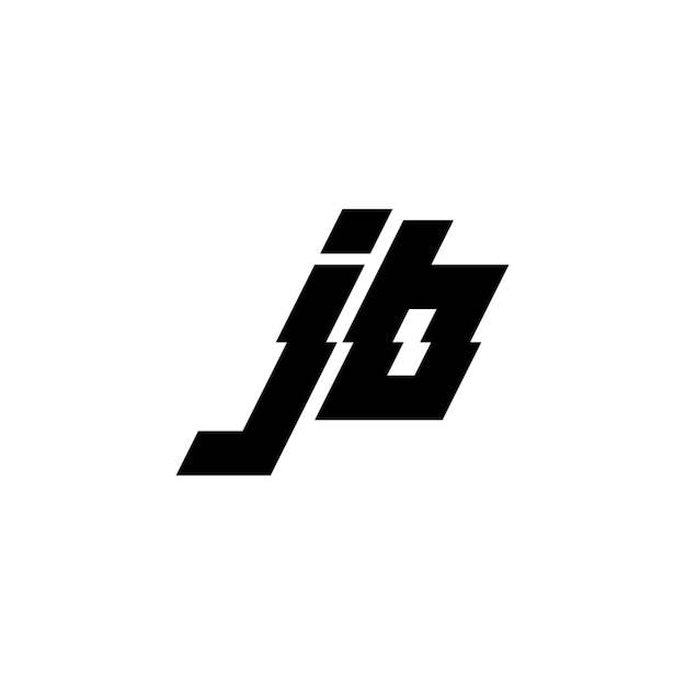 JB monograma diseño del logotipo letra texto nombre símbolo monocromo logotipo carácter alfabeto logotipo simple