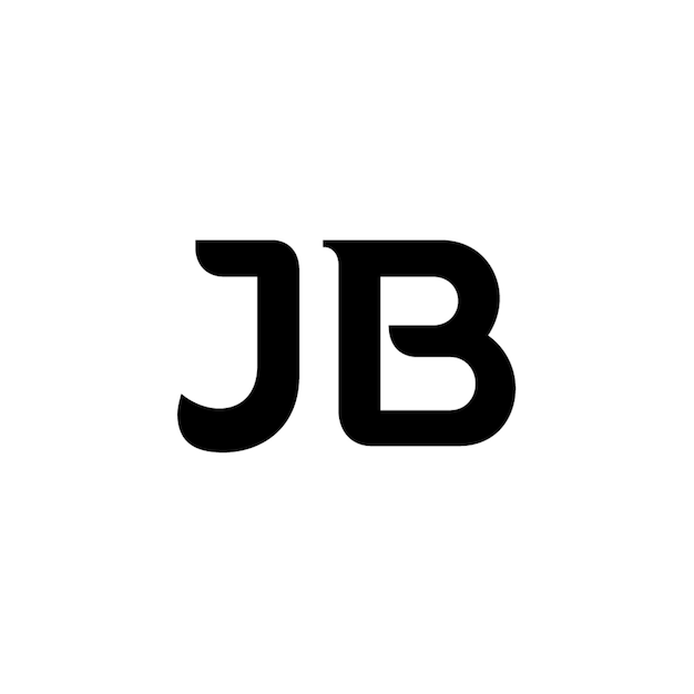 JB monograma diseño del logotipo letra texto nombre símbolo monocromo logotipo carácter alfabeto logotipo simple