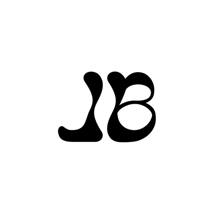 Vector jb monograma diseño del logotipo letra texto nombre símbolo monocromo logotipo carácter alfabeto logotipo simple