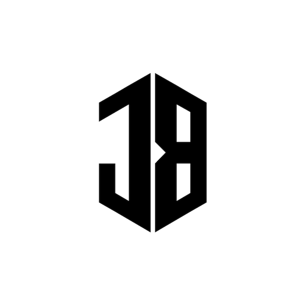 JB monograma diseño del logotipo letra texto nombre símbolo monocromo logotipo carácter alfabeto logotipo simple