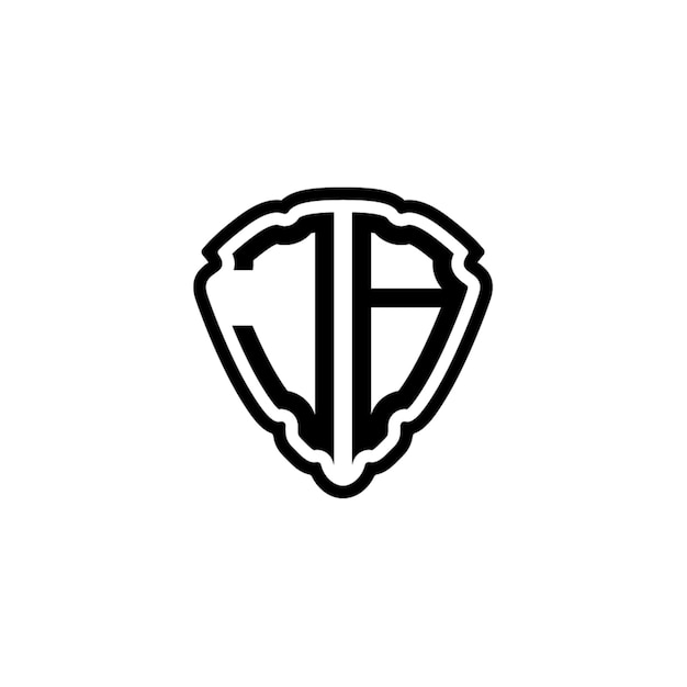 JB monograma diseño del logotipo letra texto nombre símbolo monocromo logotipo carácter alfabeto logotipo simple