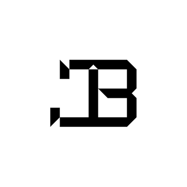 JB monograma diseño del logotipo letra texto nombre símbolo monocromo logotipo carácter alfabeto logotipo simple
