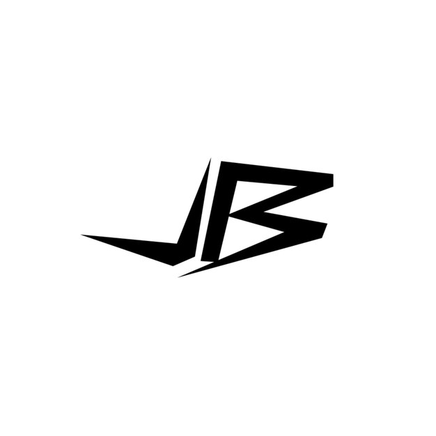 JB monograma diseño del logotipo letra texto nombre símbolo monocromo logotipo carácter alfabeto logotipo simple