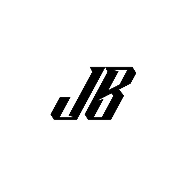 JB monograma diseño del logotipo letra texto nombre símbolo monocromo logotipo carácter alfabeto logotipo simple