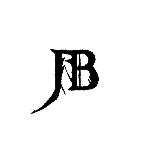 JB monograma diseño del logotipo letra texto nombre símbolo monocromo logotipo carácter alfabeto logotipo simple