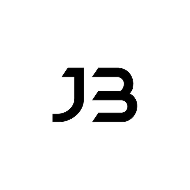 JB monograma diseño del logotipo letra texto nombre símbolo monocromo logotipo carácter alfabeto logotipo simple