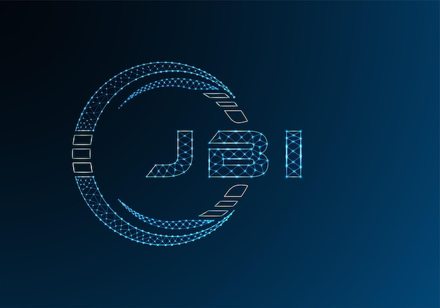 JBI low poly letter logo vector design JBI lower poly logo design Low poly logo
