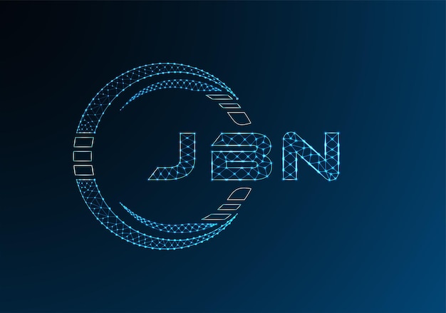 JBN low poly letter logo vector design JBN lower poly logo design Low poly logo