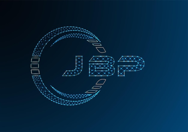 JBP low poly letter logo vector design JBP lower poly logo design Low poly logo