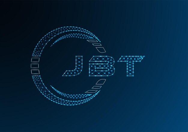 JBT low poly letter logo vector design JBT lower poly logo design Low poly logo