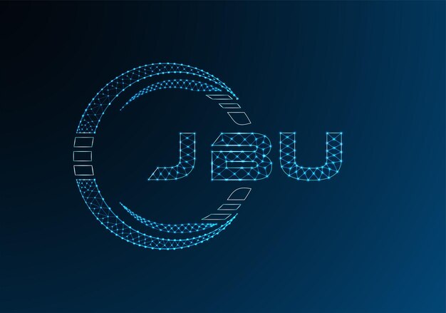 JBU low poly letter logo vector design JBU lower poly logo design Low poly logo