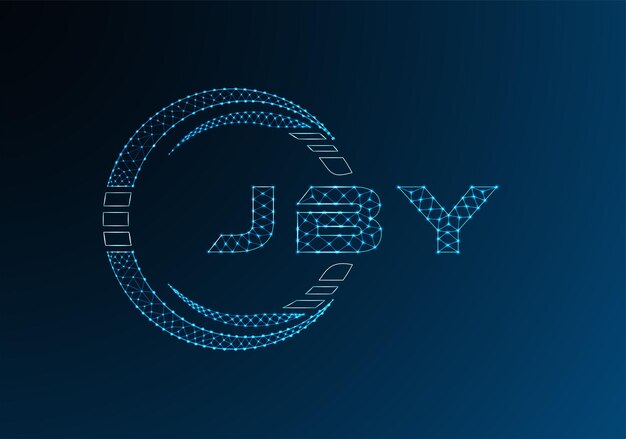 JBY low poly letter logo vector design JBY lower poly logo design Low poly logo