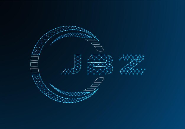 JBZ low poly letter logo vector design JBZ lower poly logo design Low poly logo
