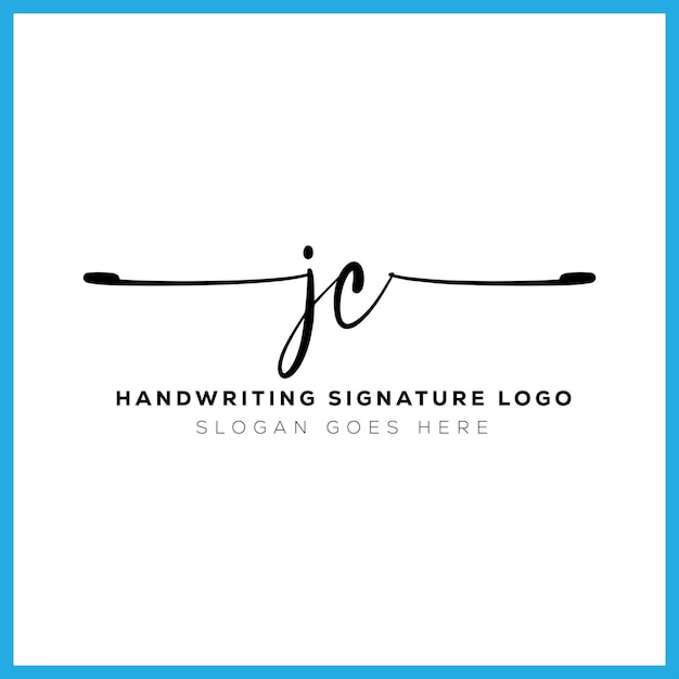 Vector jc iniciales firma de escritura a mano logotipo jc carta bienes raíces belleza fotografía diseño de logotipo de la carta