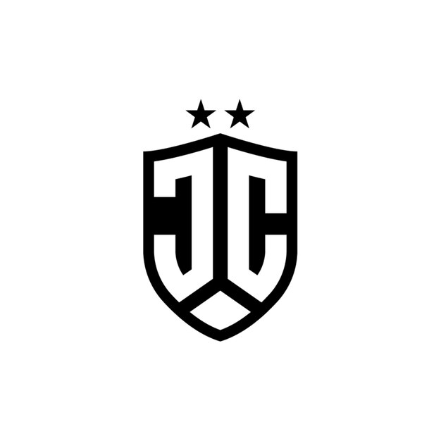 JC monograma diseño del logotipo letra texto nombre símbolo monocromático logotipo alfabeto carácter logotipo simple