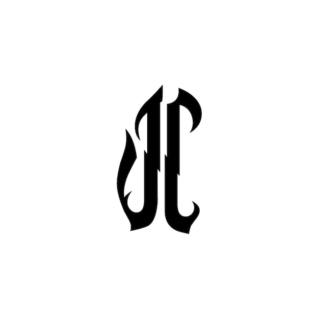 JC monograma diseño del logotipo letra texto nombre símbolo monocromático logotipo alfabeto carácter logotipo simple