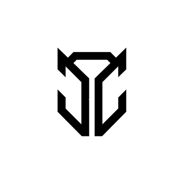 JC monograma diseño del logotipo letra texto nombre símbolo monocromático logotipo alfabeto carácter logotipo simple