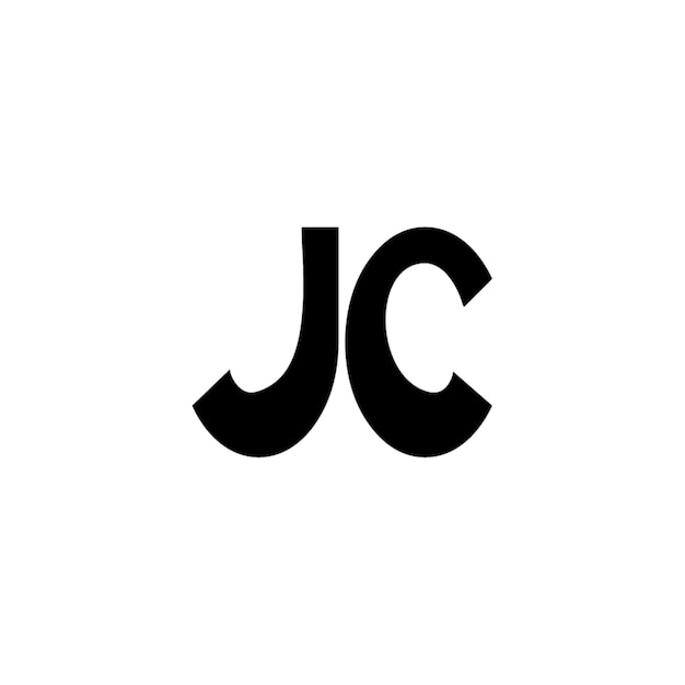JC monograma diseño del logotipo letra texto nombre símbolo monocromático logotipo alfabeto carácter logotipo simple