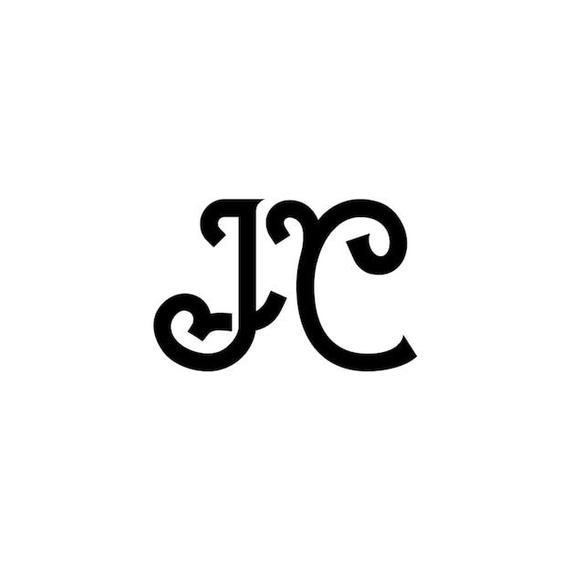 JC monograma diseño del logotipo letra texto nombre símbolo monocromático logotipo alfabeto carácter logotipo simple