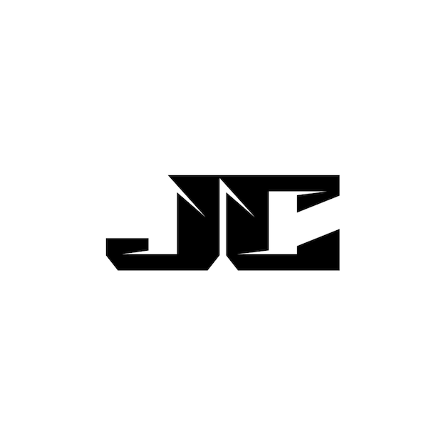 JC monograma diseño del logotipo letra texto nombre símbolo monocromático logotipo alfabeto carácter logotipo simple