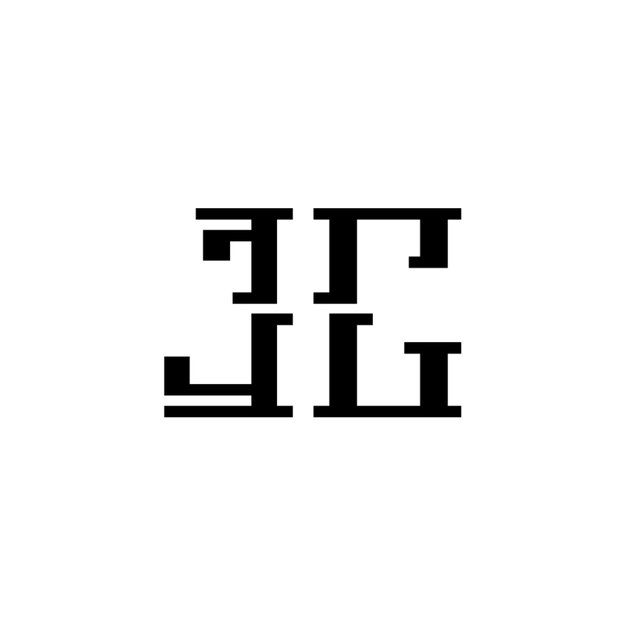 JC monograma diseño del logotipo letra texto nombre símbolo monocromático logotipo alfabeto carácter logotipo simple